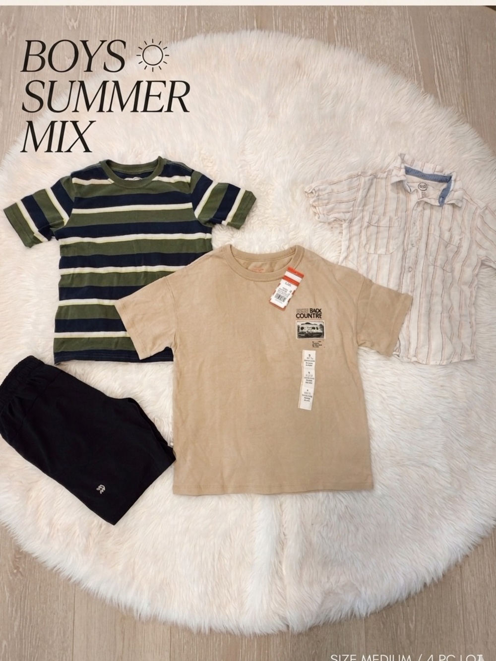Boys Size S (6-7) Clothing Lot 4pc - Cat & Jack, All in Motion, Wonder Nation